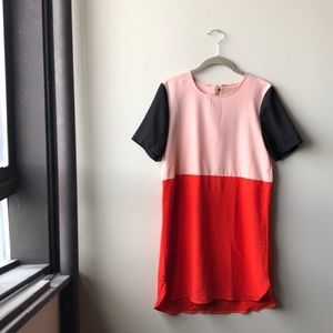 ❤️ Vintage mod color block shift dress
